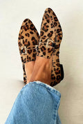 BIANCA | Mocasines elegantes con estampado y hebilla metálica
