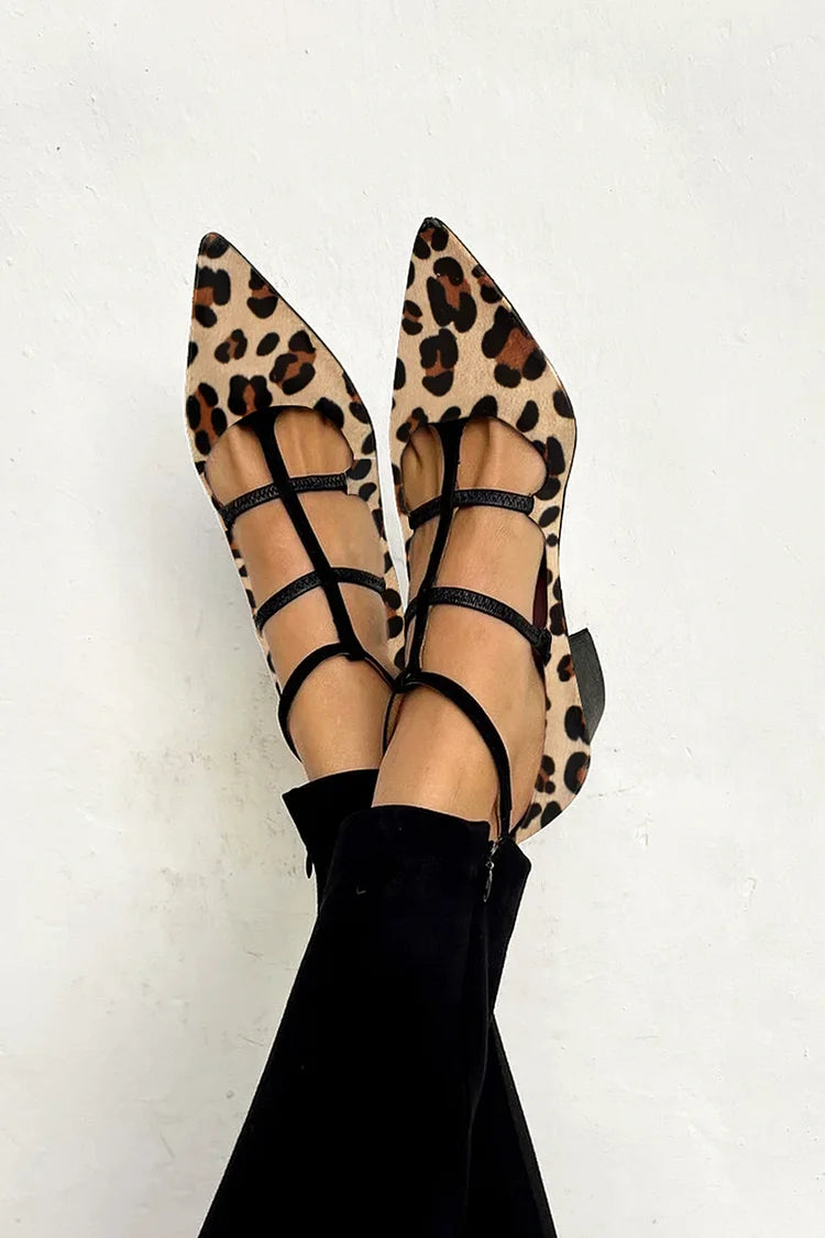 Bailarinas de estampado animal con tirantes