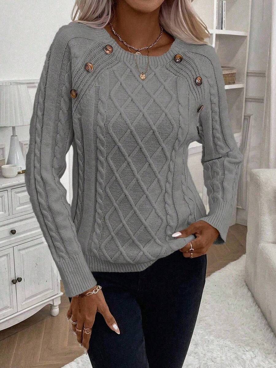 Clara | Jersey de Punto con Botones para Damas