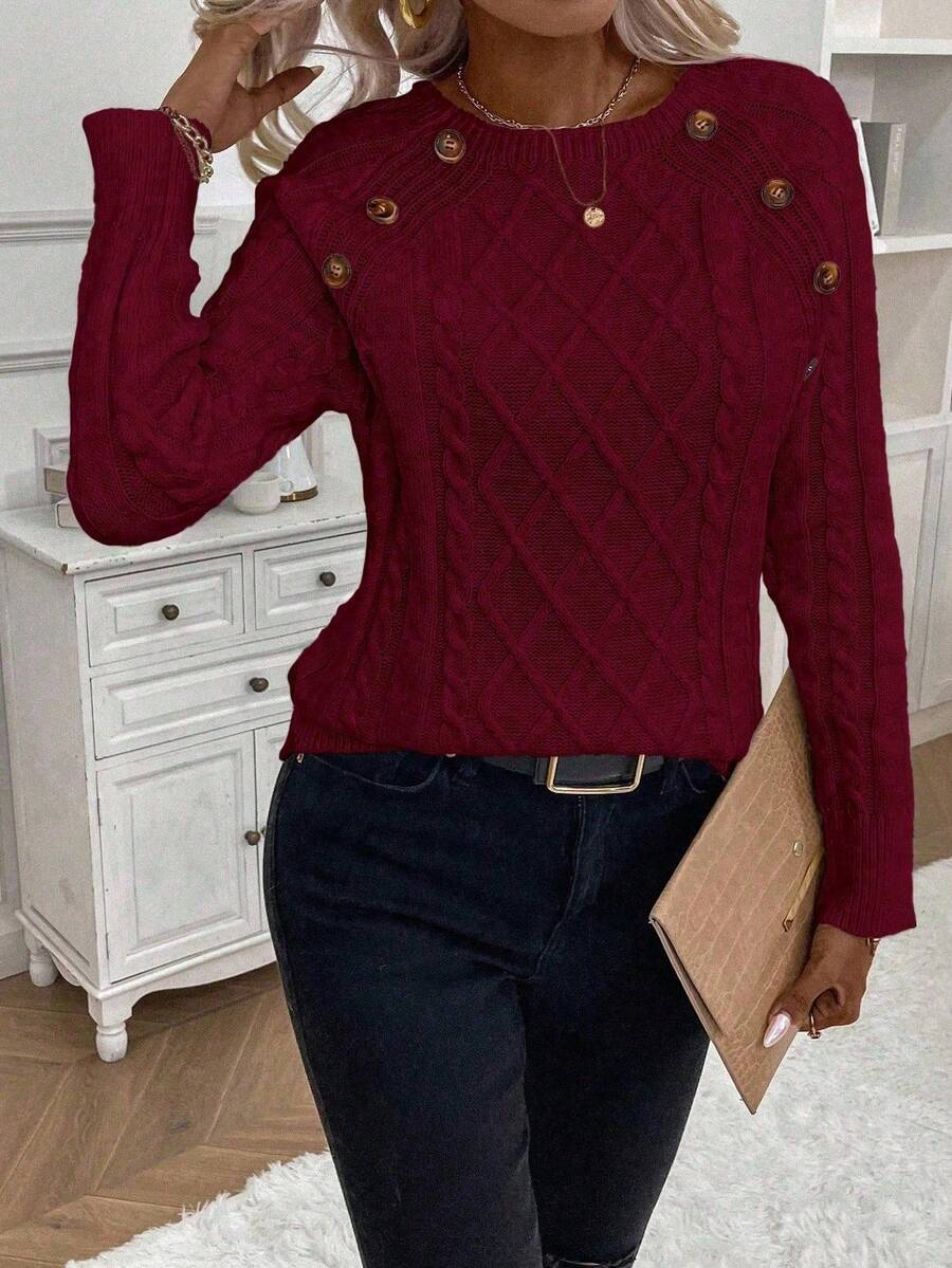 Clara | Jersey de Punto con Botones para Damas