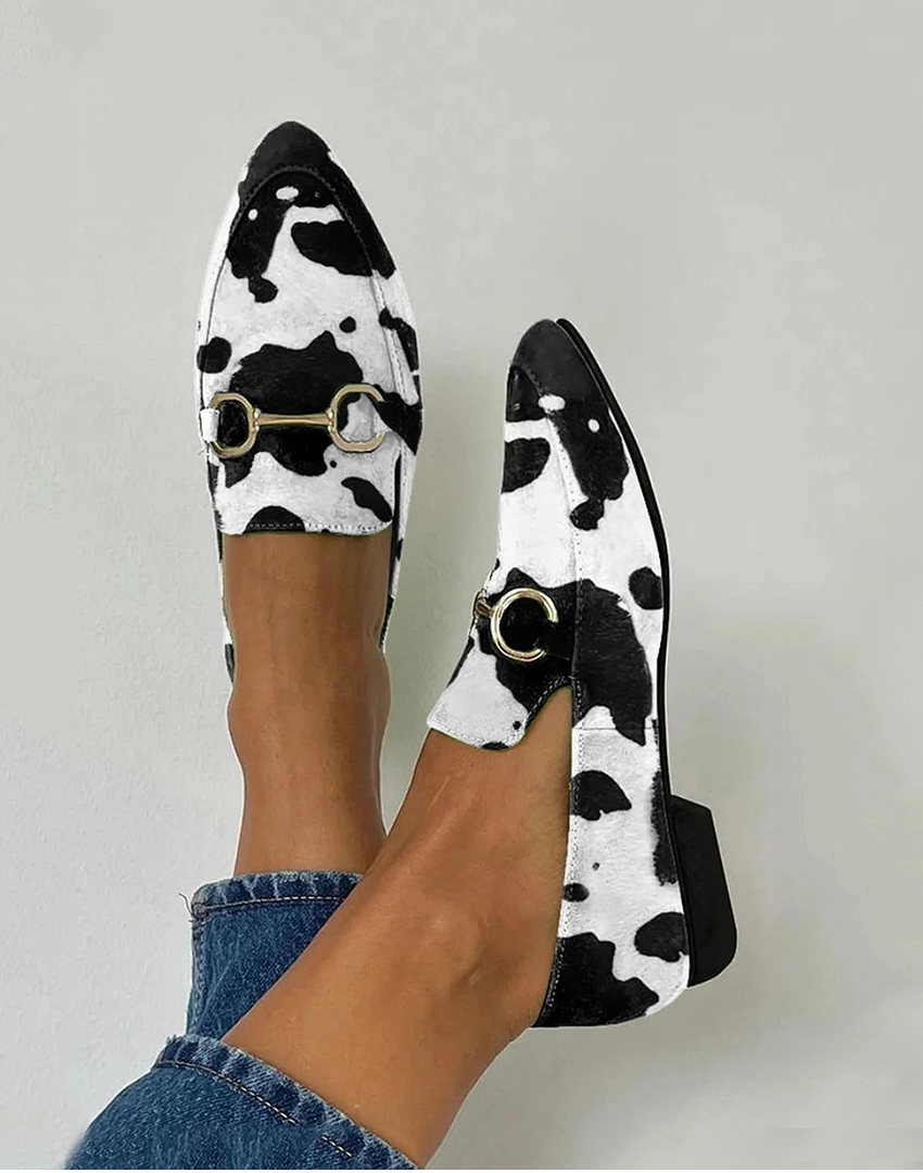Diana | Mocasines con estampado y detalle de hebilla