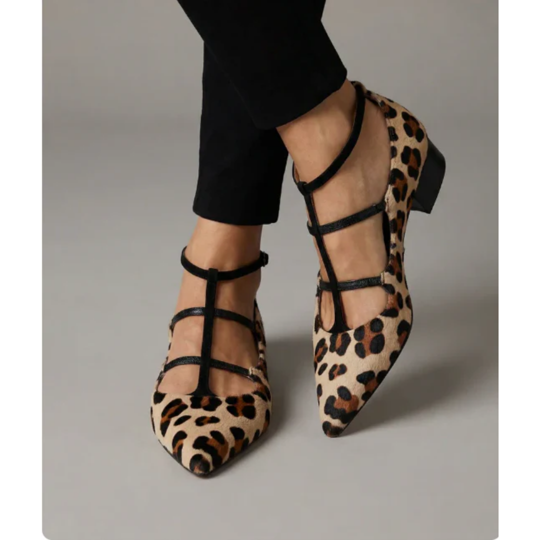 Bailarinas de estampado animal con tirantes