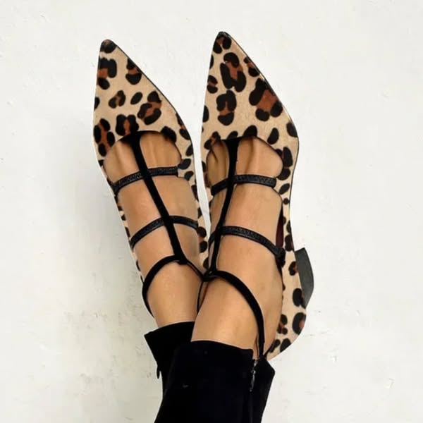 Bailarinas de estampado animal con tirantes