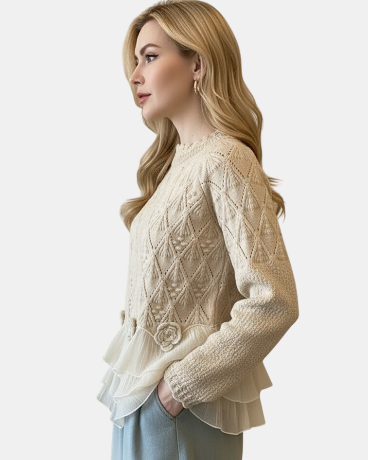 Clara | Jersey de Punto con Volantes