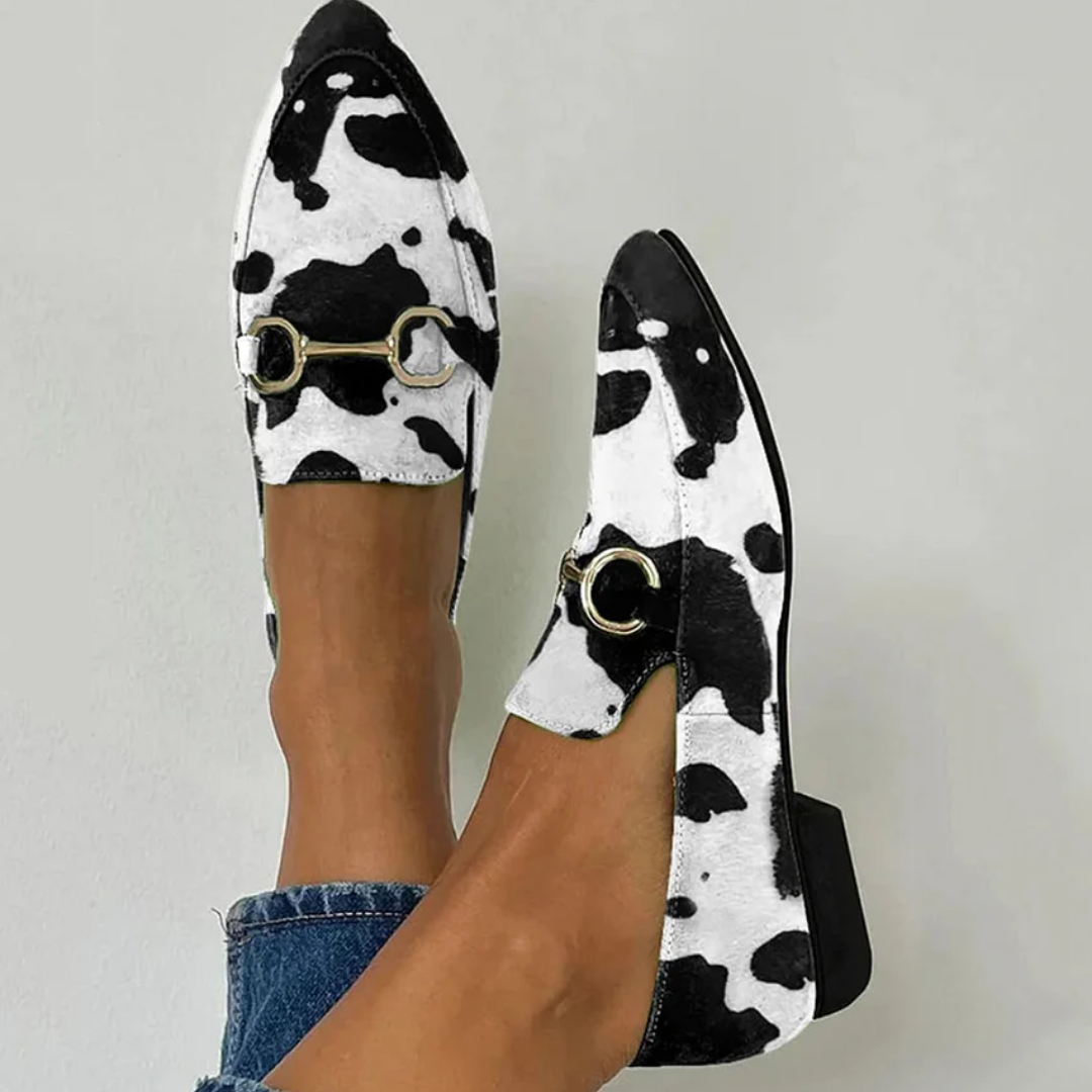 Diana | Mocasines con estampado y detalle de hebilla