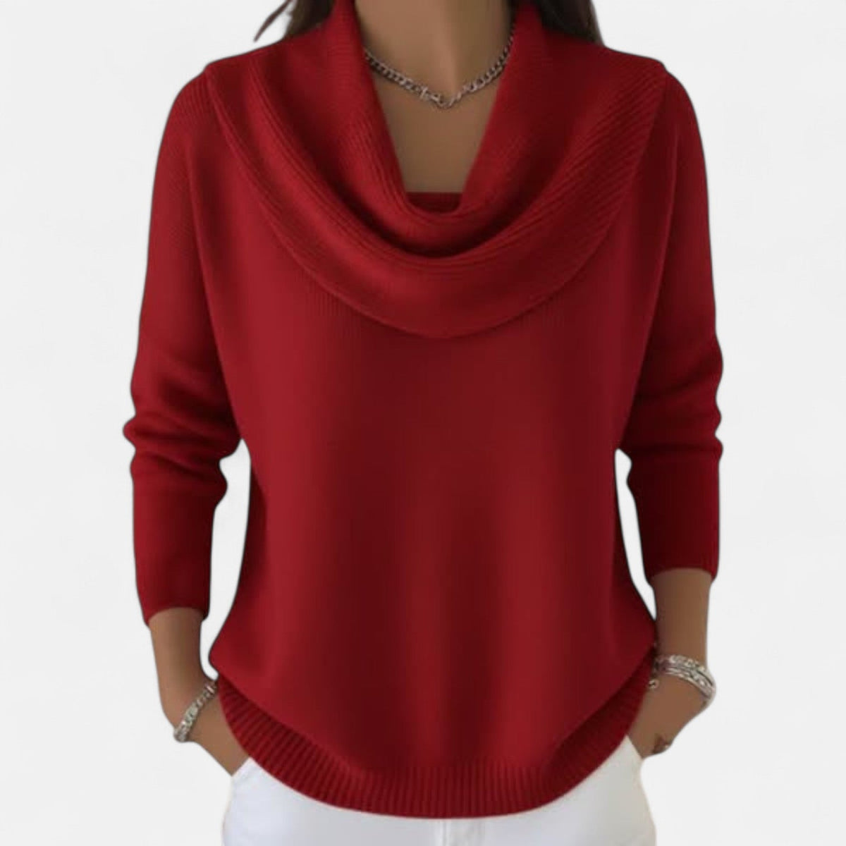 Elliza | Jersey con cuello drapeado