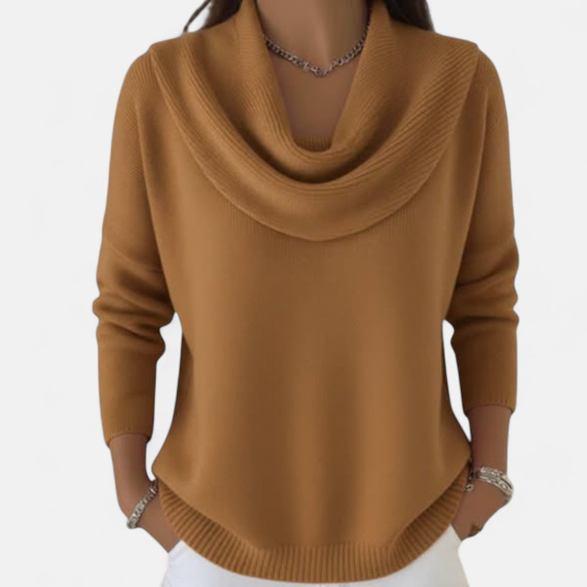 Elliza | Jersey con cuello drapeado
