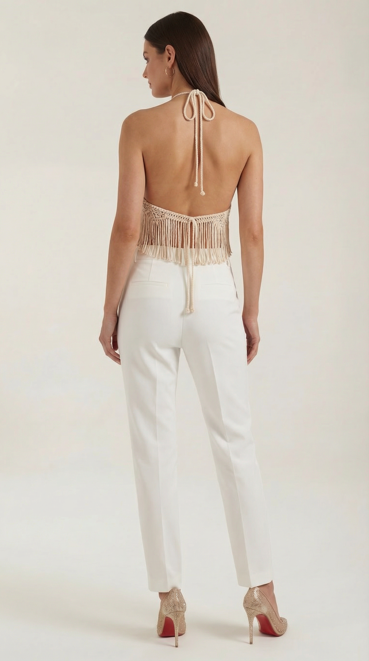 Francine Macramé Halter Top