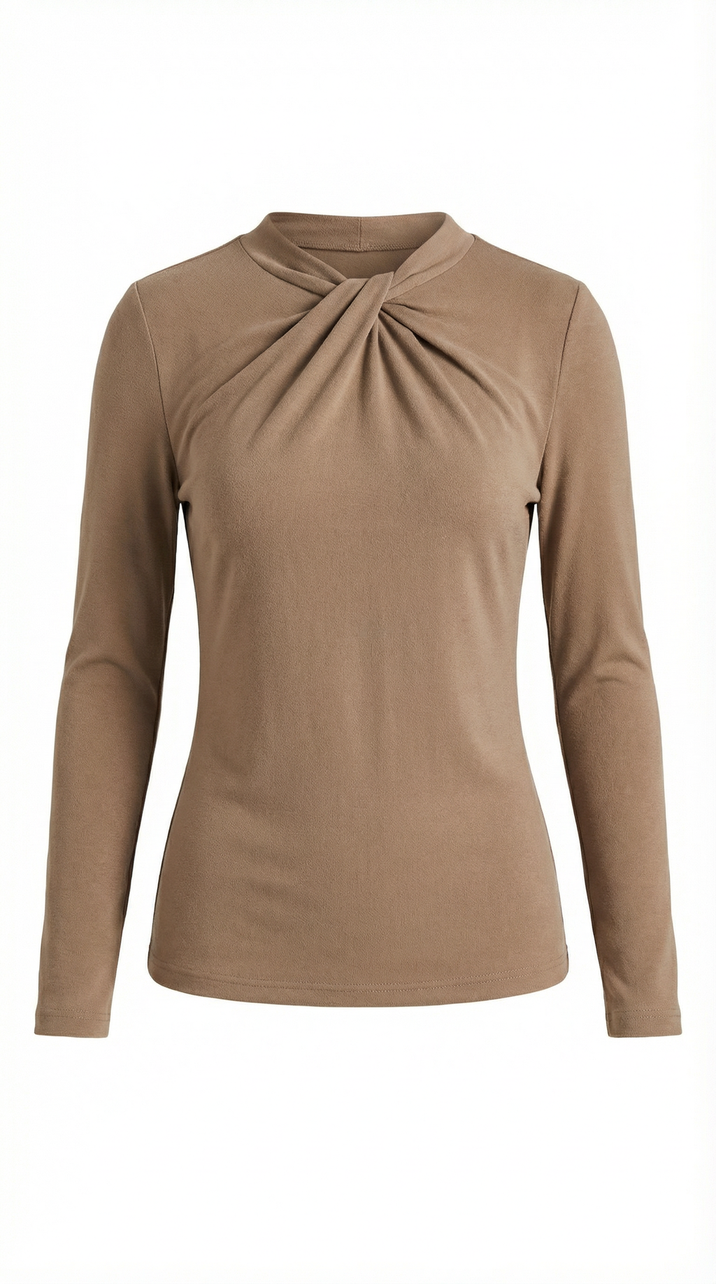 Blusa Jamie con cuello mock y lazo